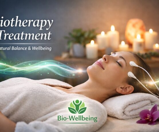 Biotherapy treatment session at Bio-Wellbeing showing a relaxed client receiving gentle wellness support in a calm professional setting